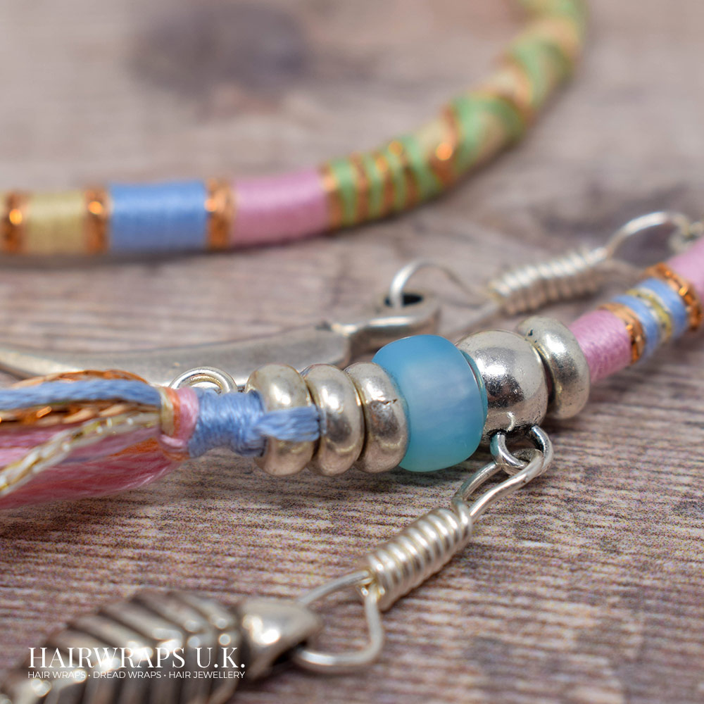 Hippie Hair Wrap Extension Pastel Forest Hairwraps U.K.